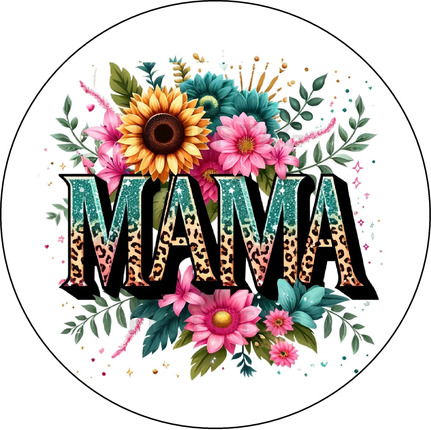 Mothers Day Mama Edible Image Sheet Cake Topper - Precut Easy To Use