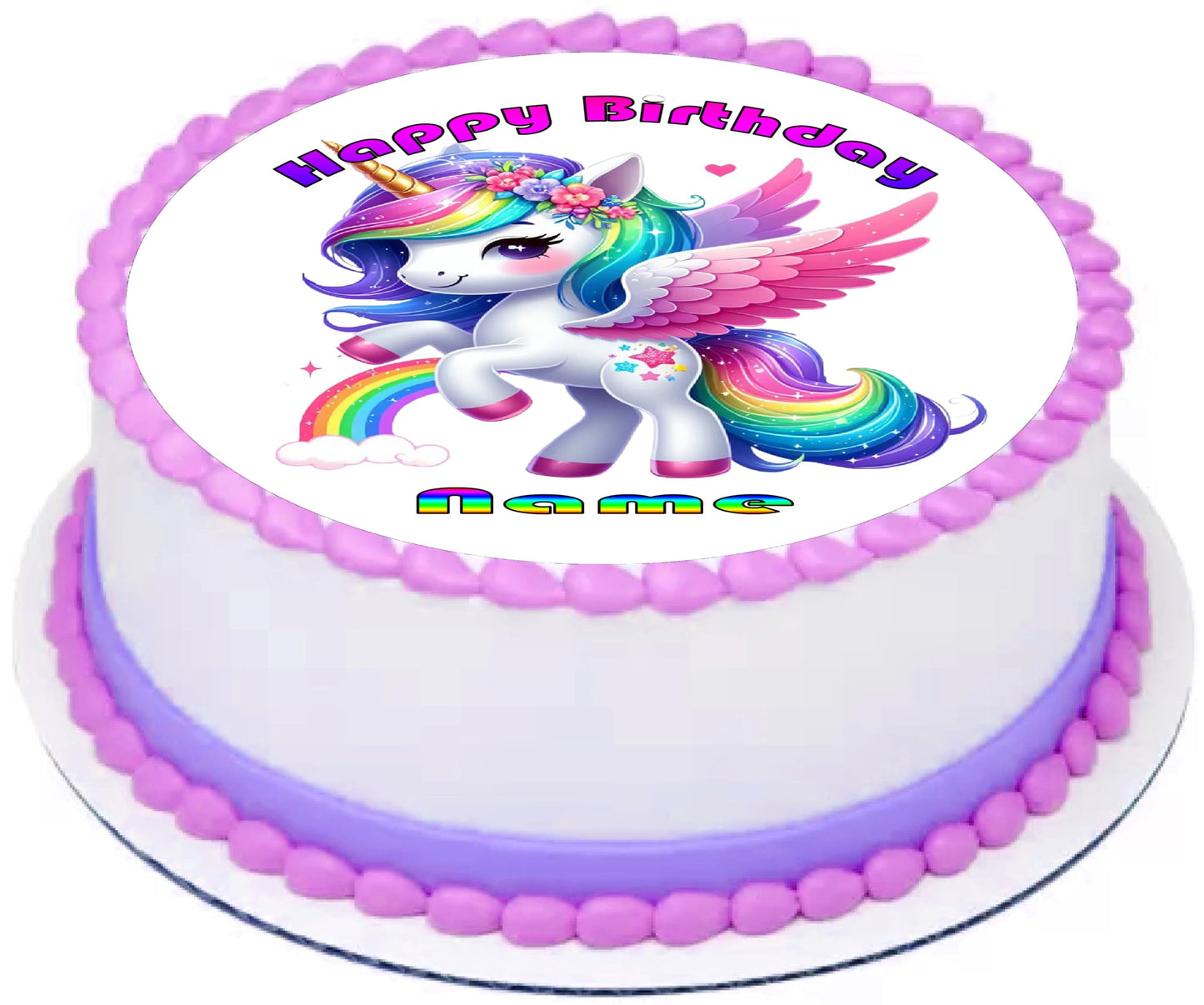 Unicorn Edible Image Cake Topper