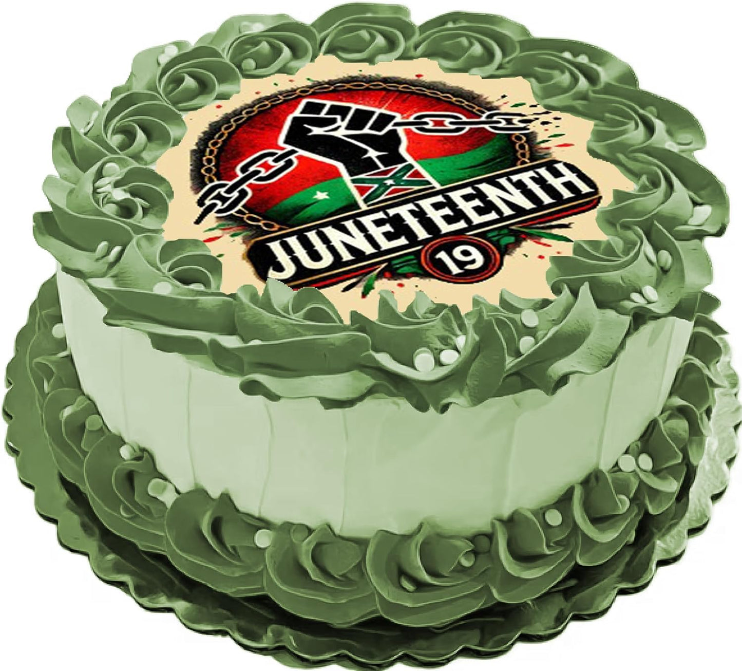 Juneteenth Breaking the chains Edible Image Sheet Cake Topper - Precut Easy To Use