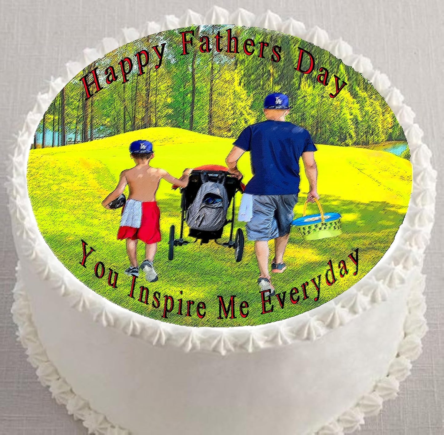 Fathers Day You Inspire Me Everyday Edible Image Sheet Cake Topper - Precut Easy To Use