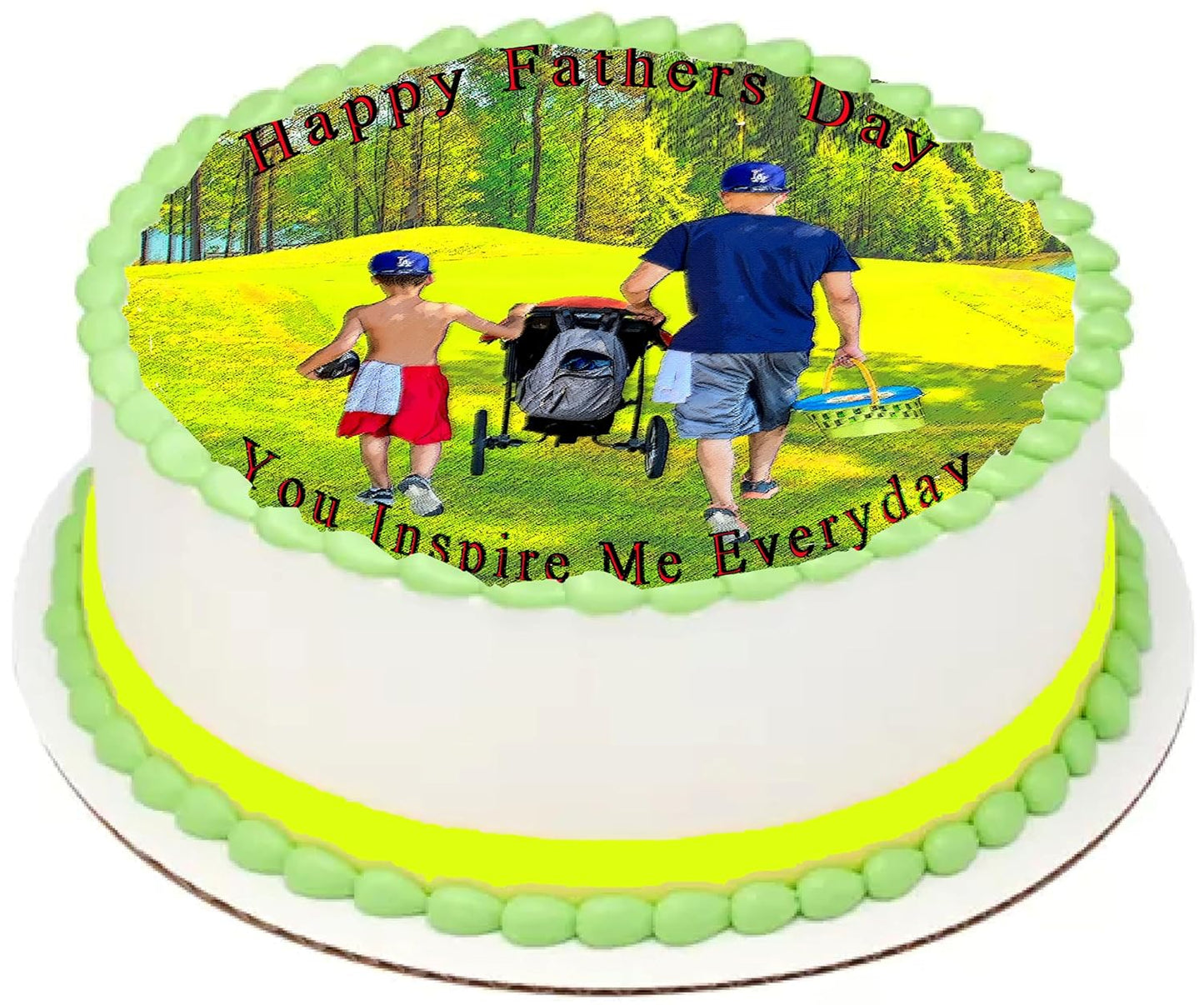 Fathers Day You Inspire Me Everyday Edible Image Sheet Cake Topper - Precut Easy To Use