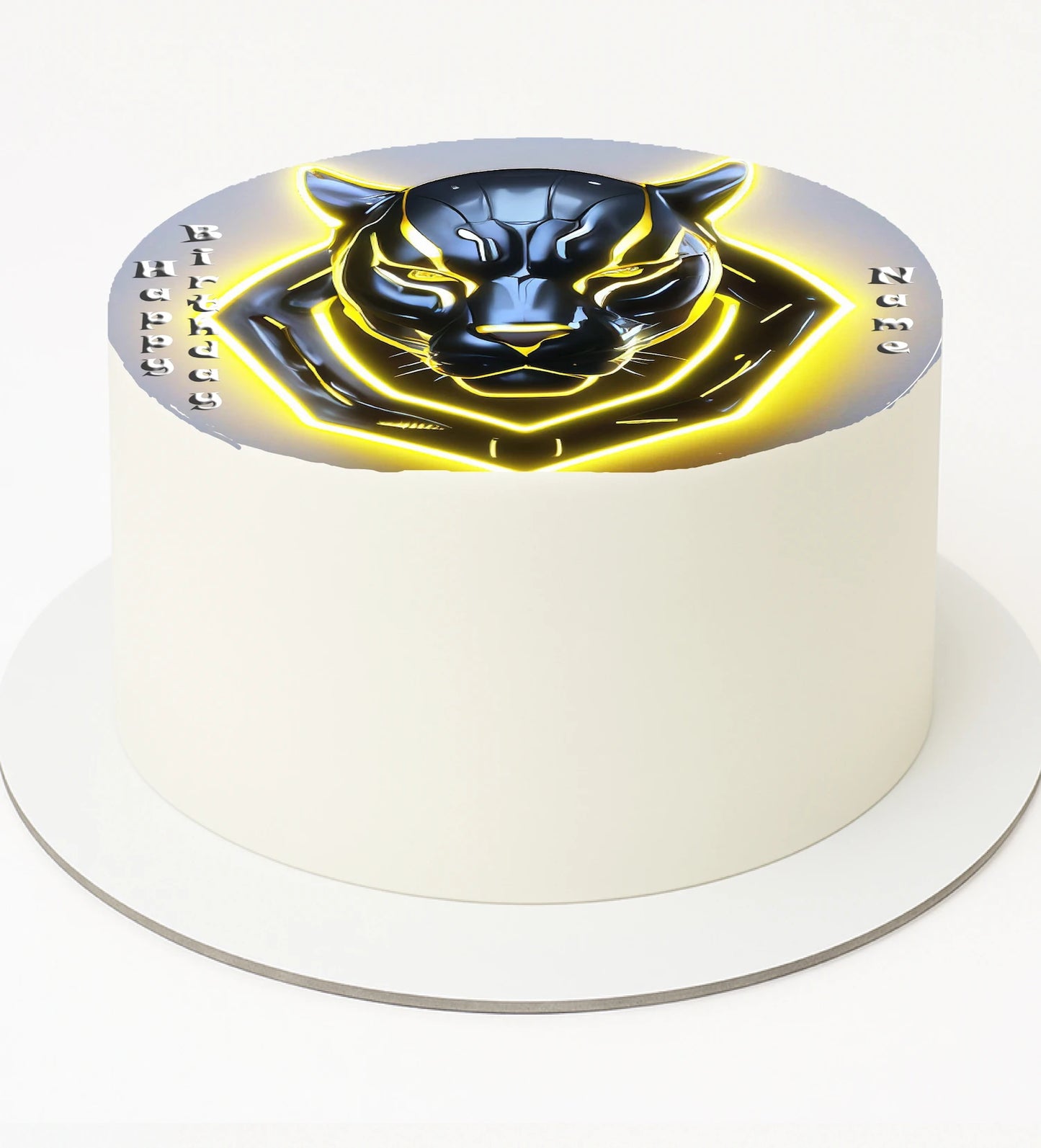 Black Panther Edible Icing Image Cake Top