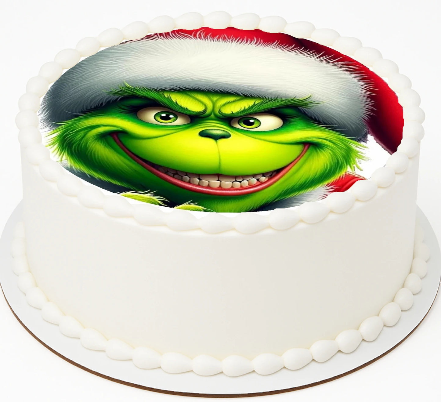 Edible Icing Images Christmas Fun Grinch Face cake topper