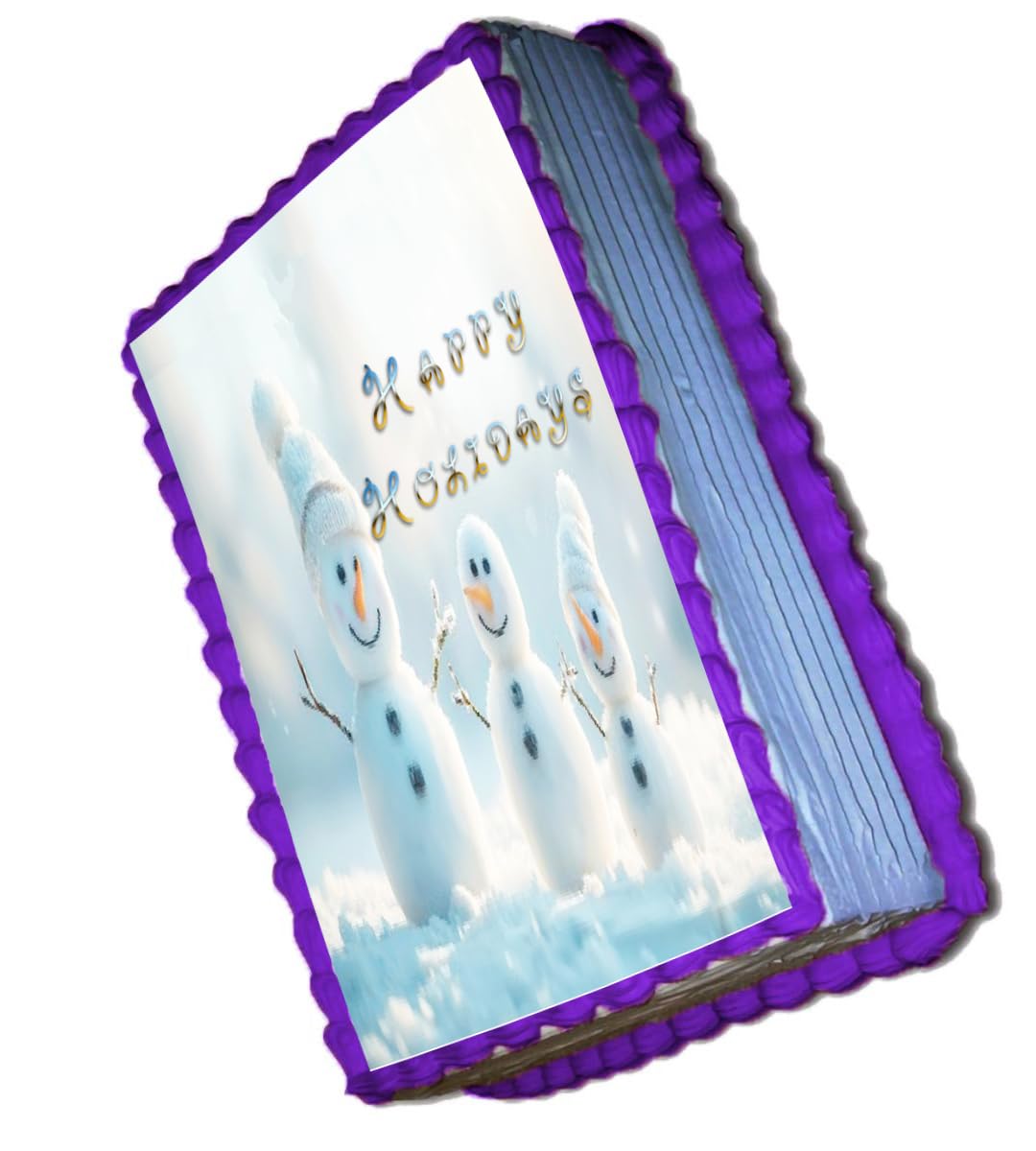 Edible Icing Images Christmas Snowmen Sheet Cake Topper