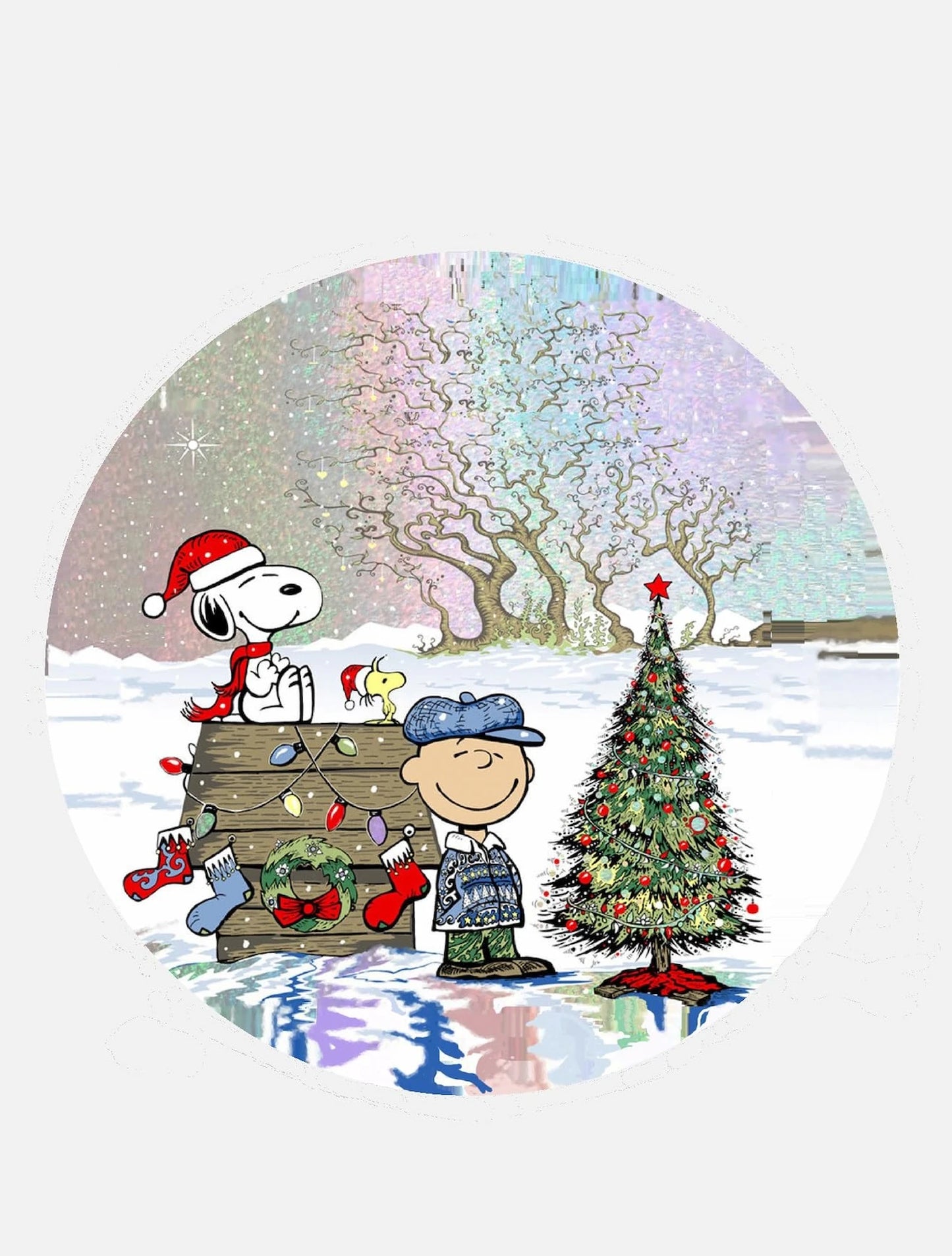 Edible Icing Images Christmas cake topper with Christmas Snoops Design