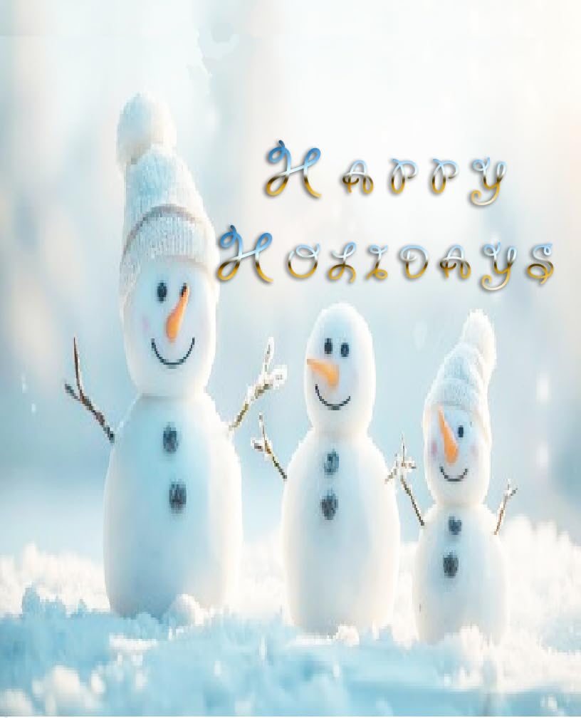 Edible Icing Images Sheet Cake Topper with Christmas Snowmen Design