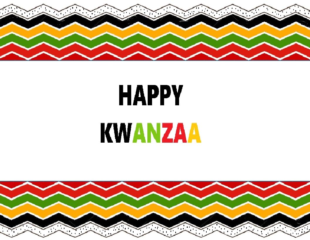Happy Kwanzaa Edible Image Sheet Cake Topper Vibrant Colors