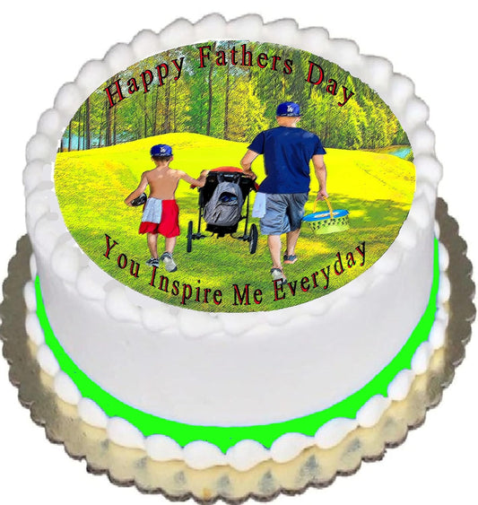 Fathers Day You Inspire Me Everyday Edible Image Cake Topper precut