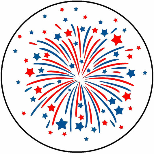 Fireworks Edible Image Cake Topper Vibrant