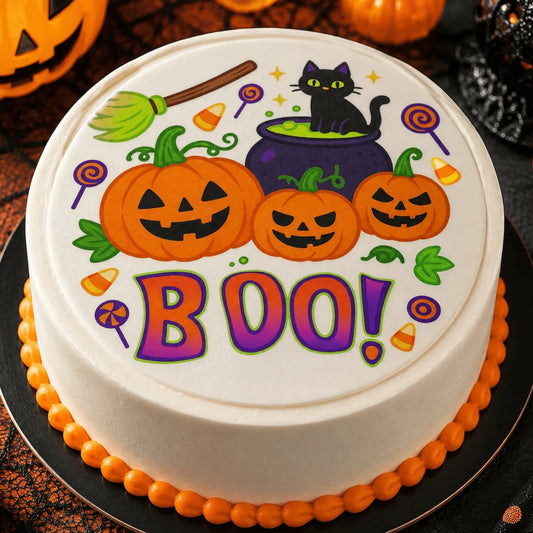 Halloween Edible Image Cake Topper – Precut 8" Icing Sheet – RA Pape