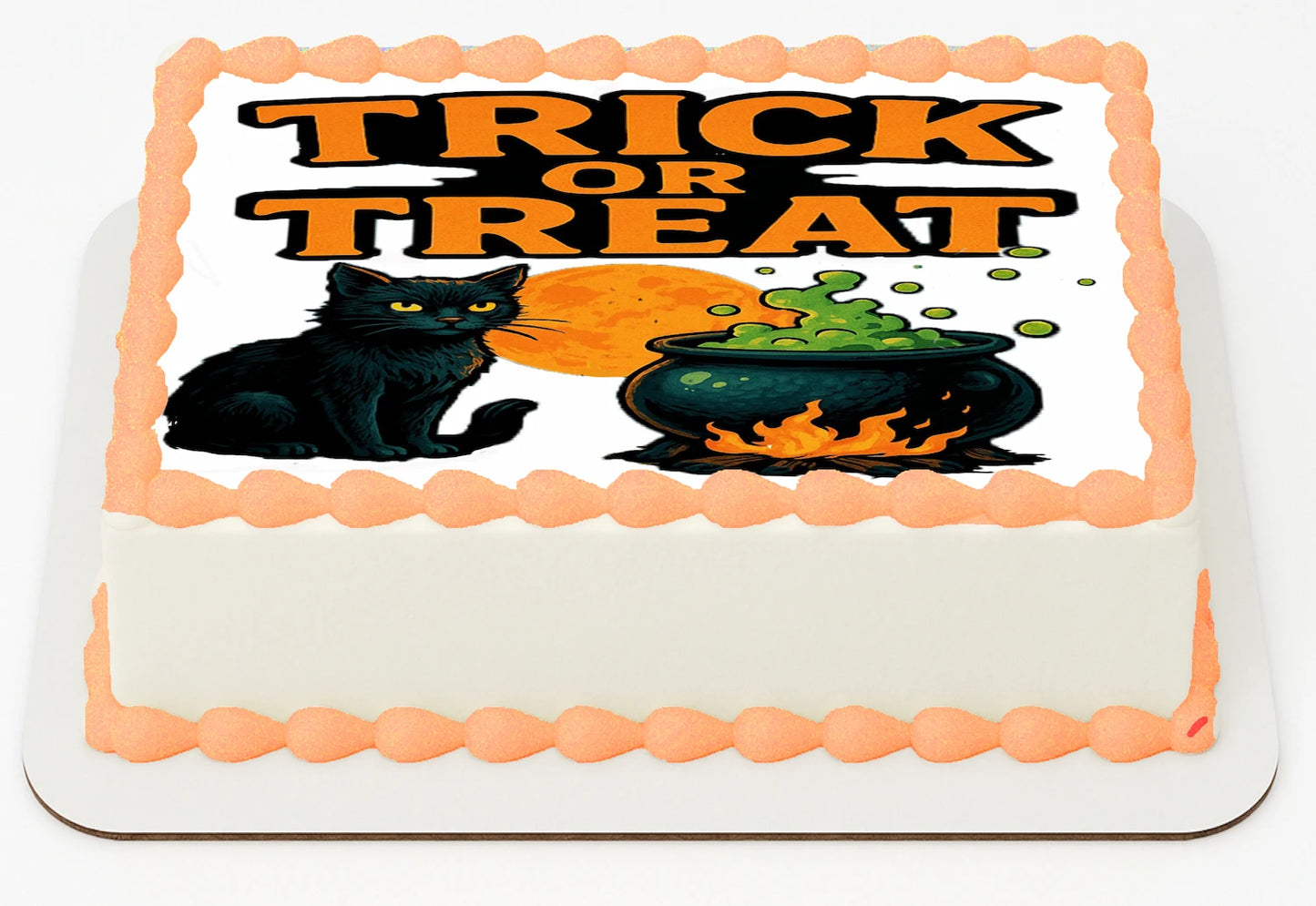 Halloween-themed Edible Icing cake Black Cat