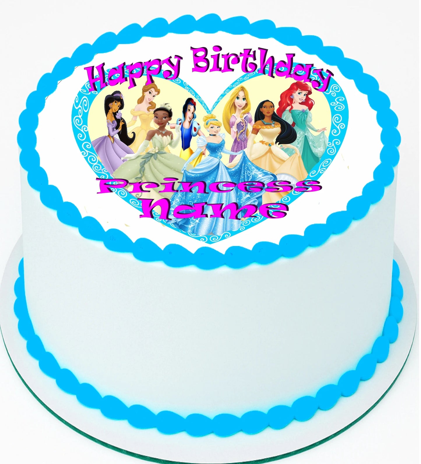Happy Birthday Princess Edible Icing Image Cake Topper