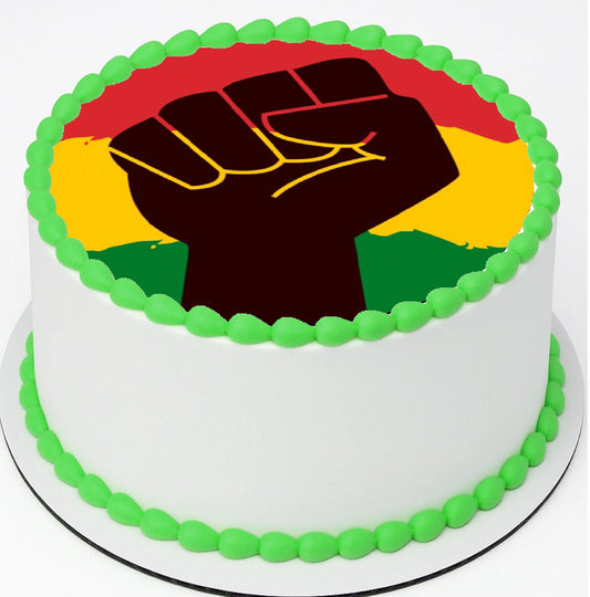 Juneteenth Equality for All Edible Image Cake Topper Easy to Apply