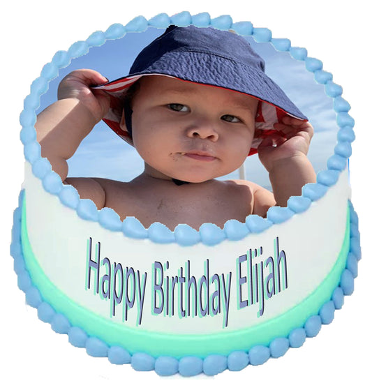 Make It YOUR Way | Upload Your Own Image | Edible Cake Topper - Precut Image with Text