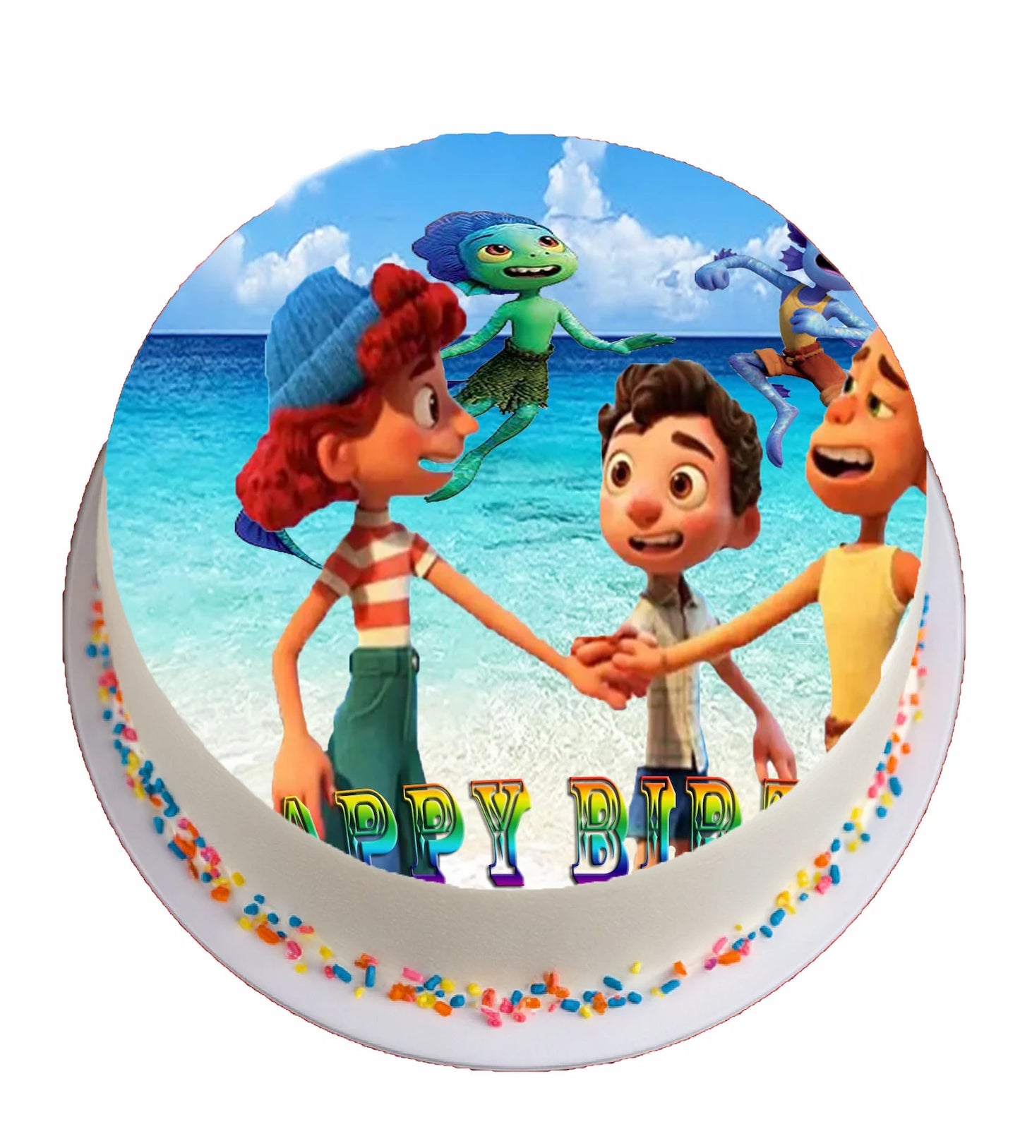 Party with Luca Edible Image Cake Topper