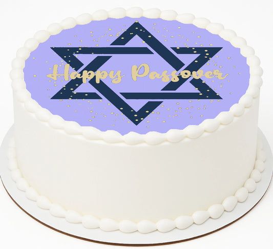 Passover Star of David Edible Image Cake Topper Easy to Apply