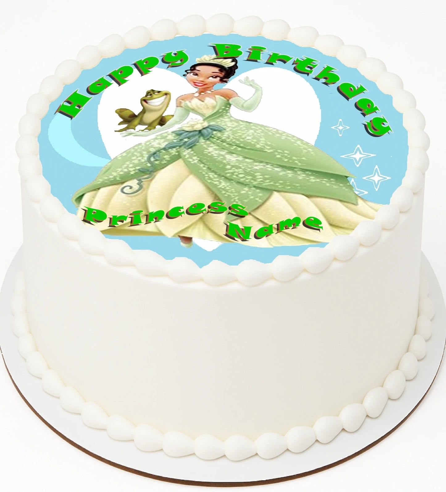Birthday cake with a princess and frog design