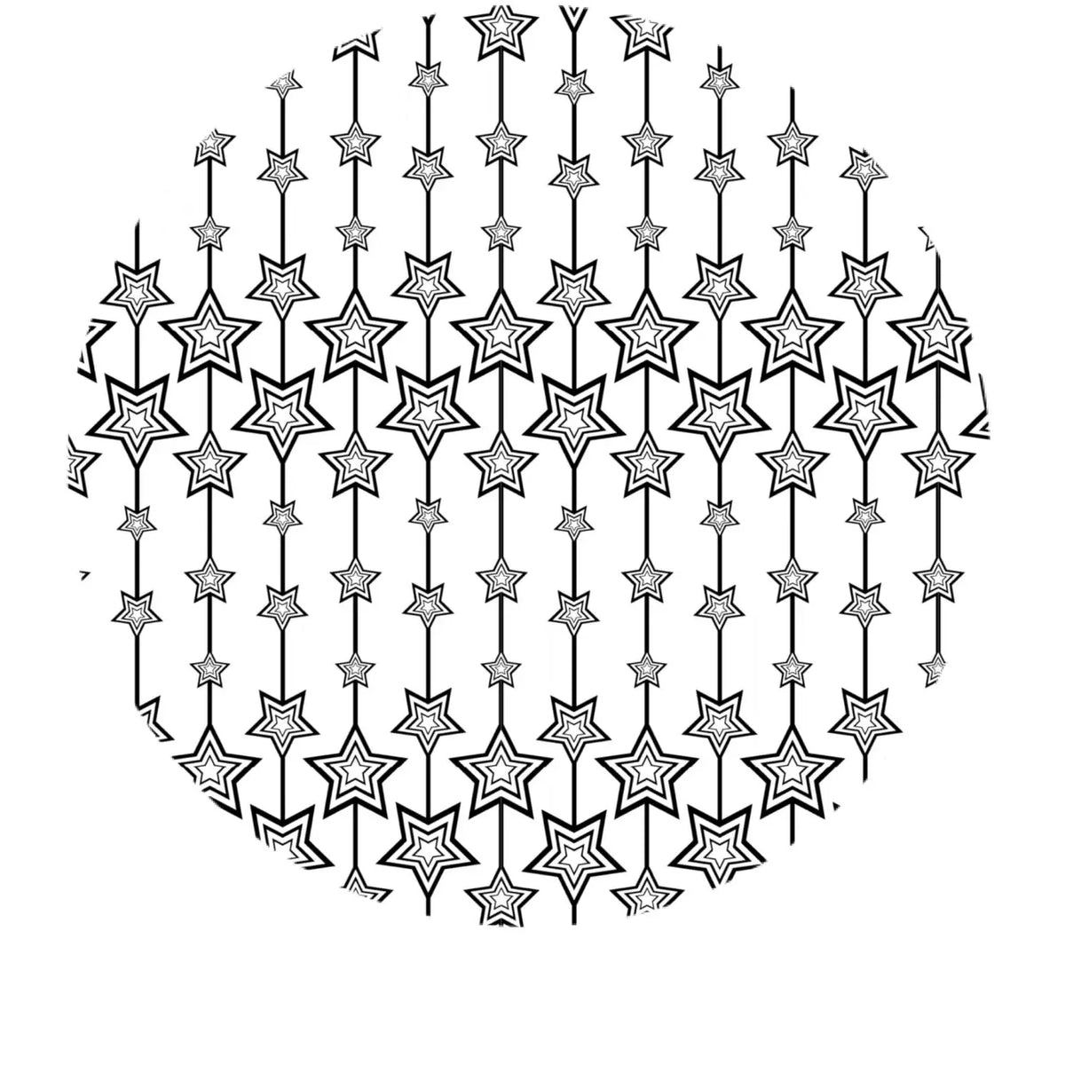 New Year's Edible Icing Cake Topper – Silver Streaming Star 8" Round round topper design.