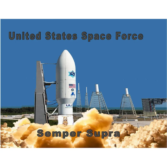 Space Force Semper Supra Edible Icing Sheet Cake Topper sheet topper design.