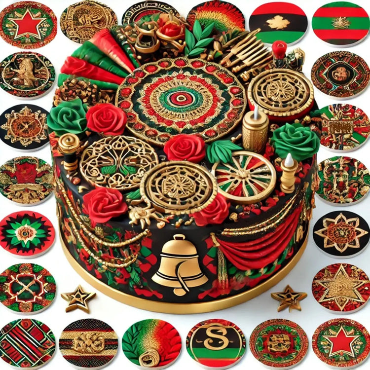 Juneteenth edible icing cake and cookie toppers collection