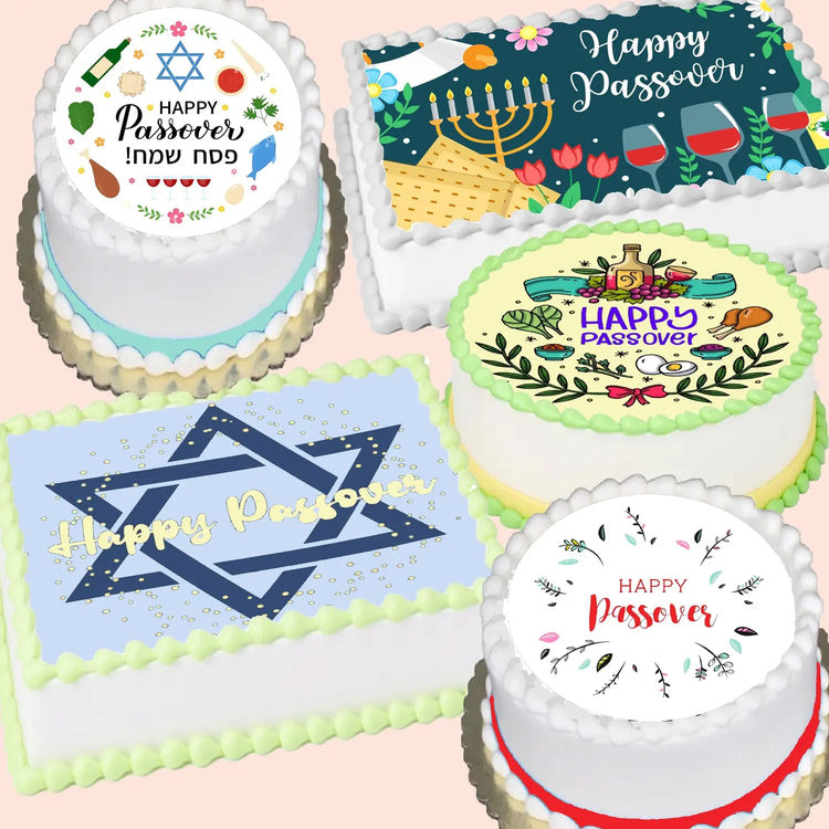 Passover edible icing cake toppers collection