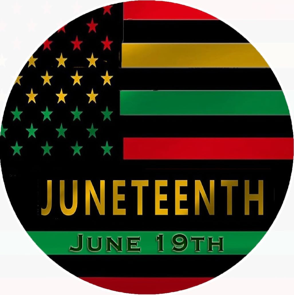 Juneteenth Pride flag Edible Image Sheet Cake Topper - Precut Easy To Use