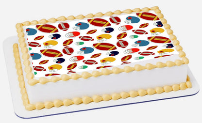 Football Game Edible Image Cake Topper - Precut Easy to use