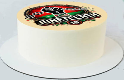 Juneteenth Breaking the chains Edible Image Sheet Cake Topper - Precut Easy To Use