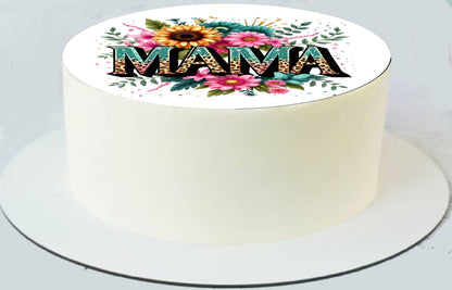 Mothers Day Mama Edible Image Sheet Cake Topper - Precut Easy To Use