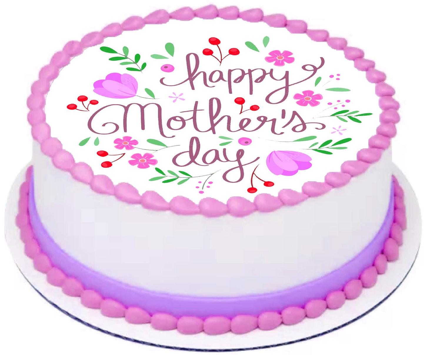 Mothers Day Beautiful Edible Image Sheet Cake Topper - Precut Easy To Use