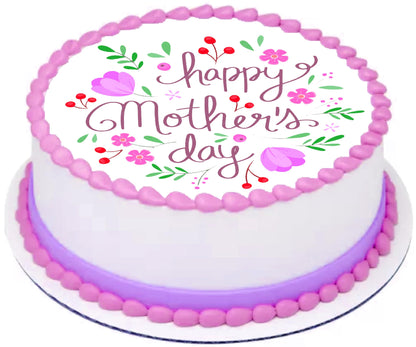 Mothers Day Beautiful Edible Image Sheet Cake Topper - Precut Easy To Use