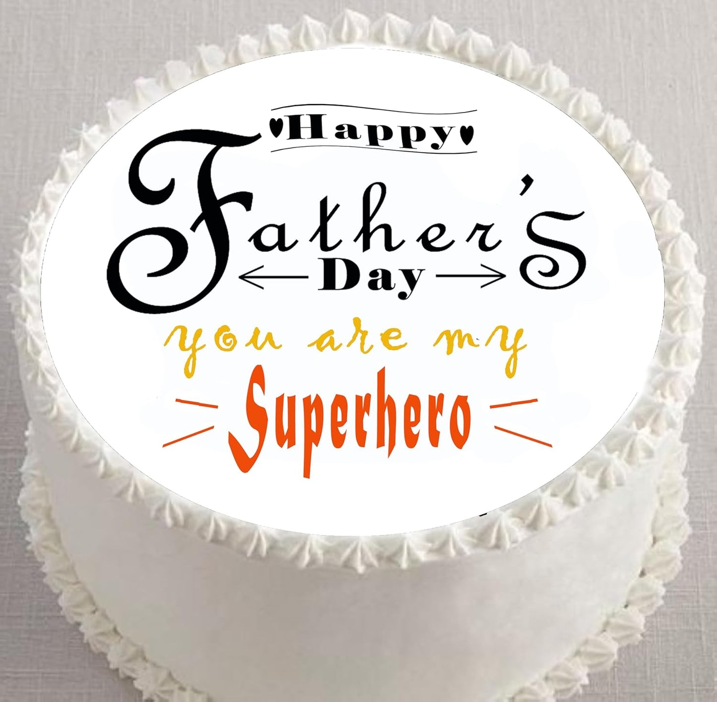 Fathers Day Superhero Edible Image Sheet Cake Topper - Precut Easy To Use