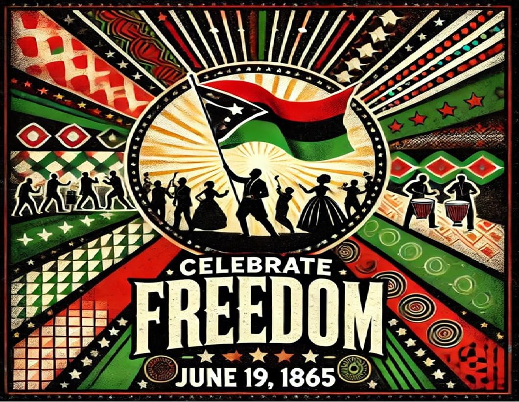 Juneteenth Celebrate Freedom Edible Image Sheet Cake Topper - Precut Easy To Use