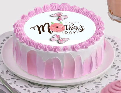 Mothers Day Butterfly Edible Image Sheet Cake Topper - Precut Easy To Use