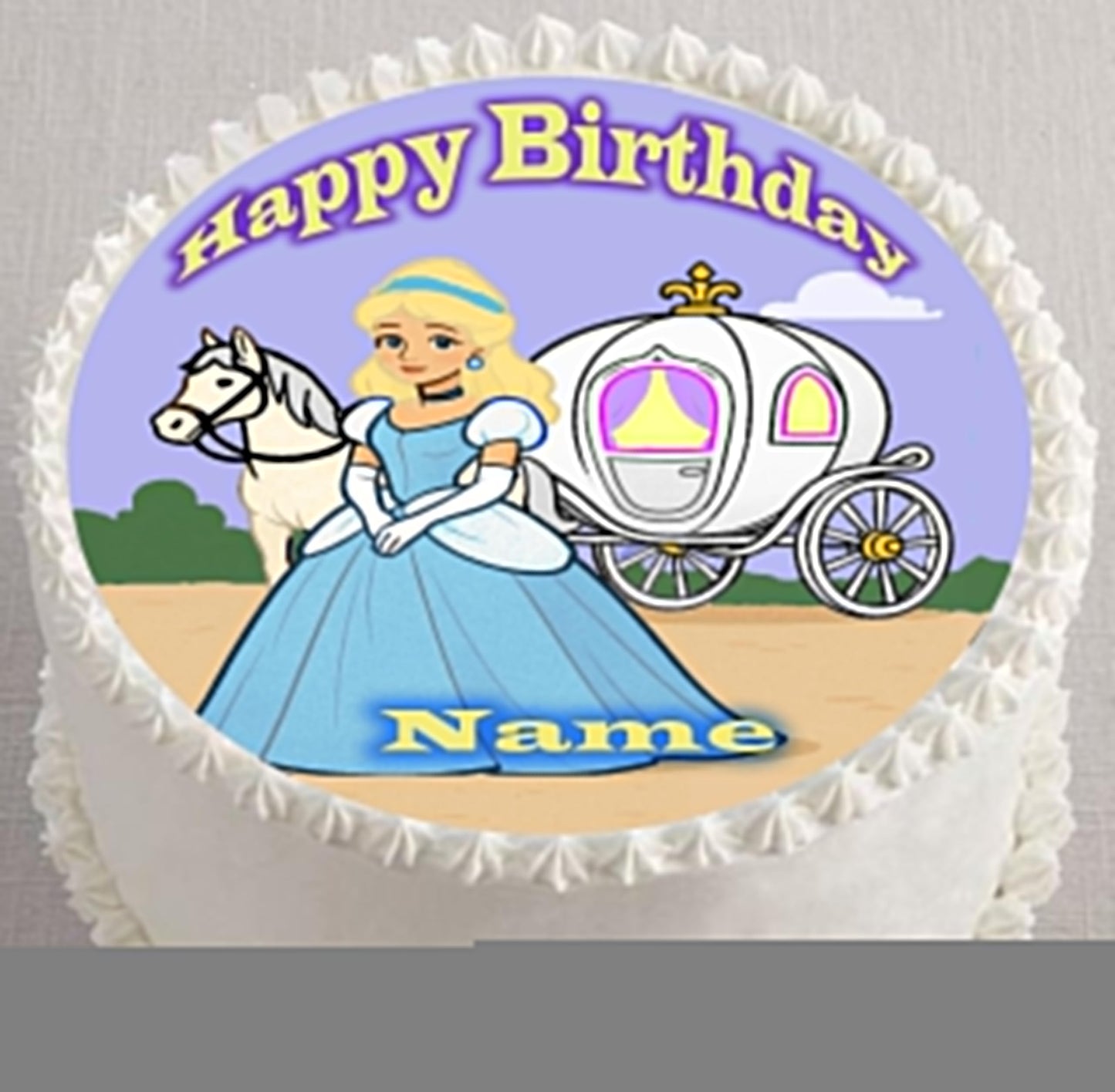 Princess Cinderella Edible Image Cake Topper
