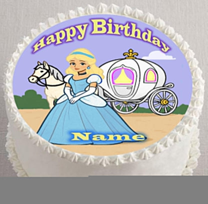 Princess Cinderella Edible Image Cake Topper