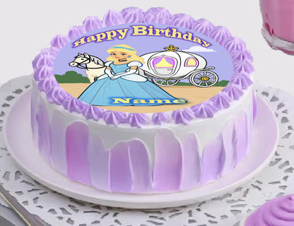 Princess Cinderella Edible Image Cake Topper