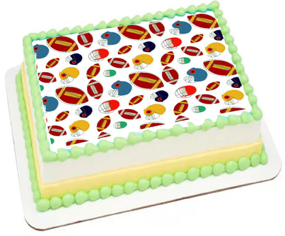 Football Game Edible Image Cake Topper - Precut Easy to use