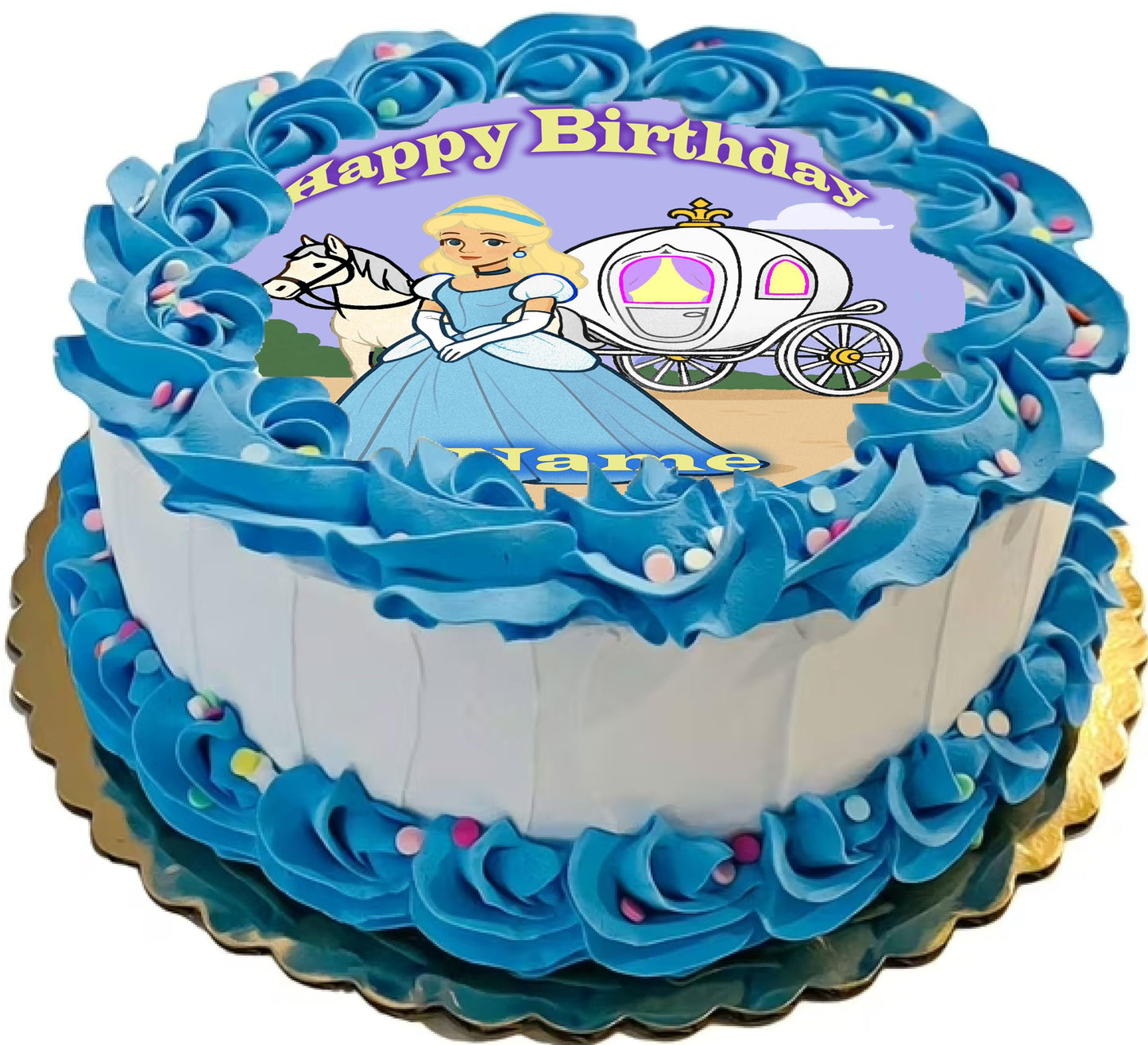 Princess Cinderella Edible Image Cake Topper