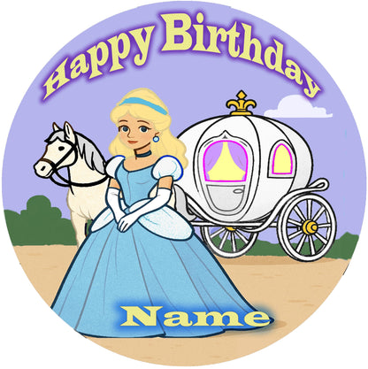 Princess Cinderella Edible Image Cake Topper