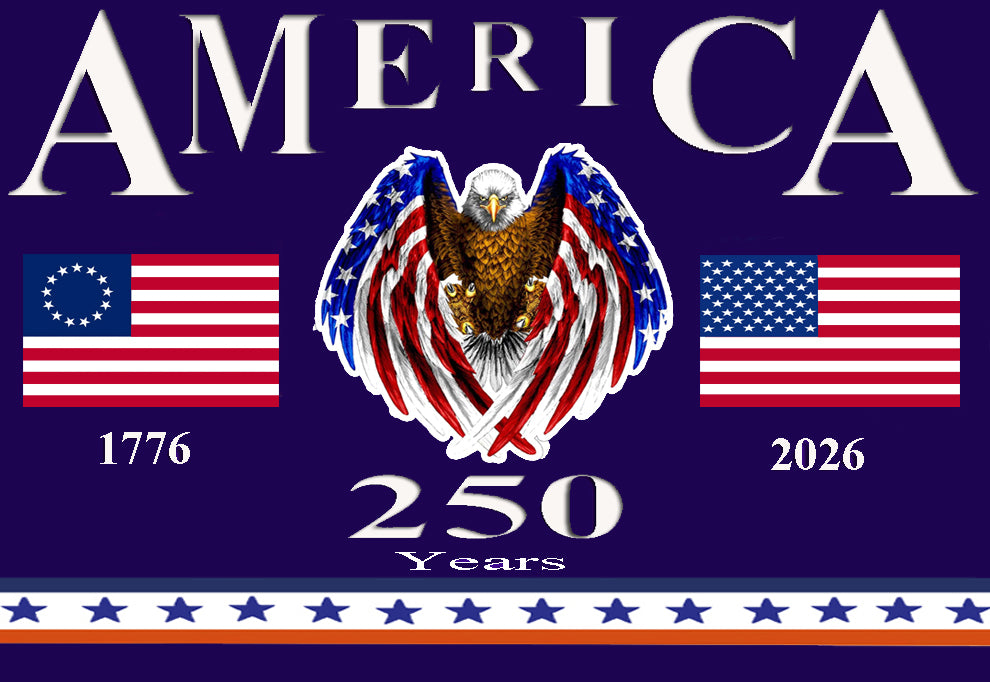 America's 250th birthday edible image cake topper - pre-cut icing sheet with vibrant patriotic design for celebration cakes
