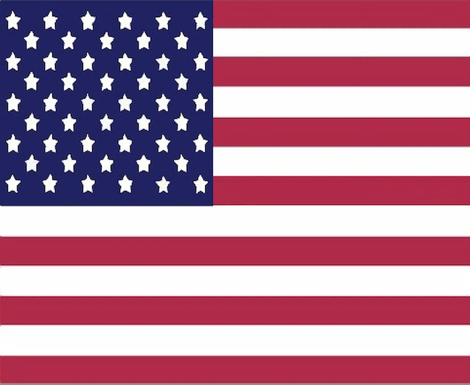 American flag with blue field and white stars on a red and white striped background