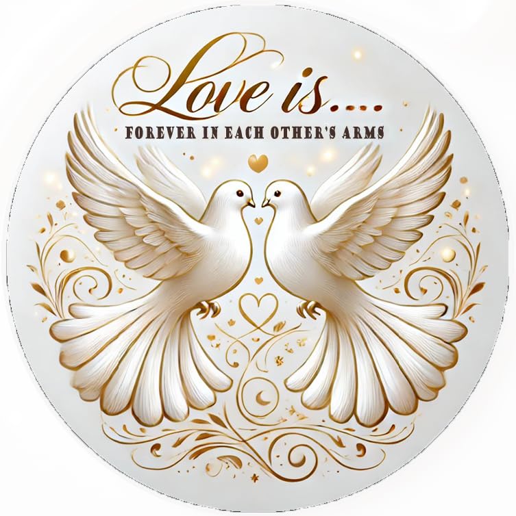 Anniversary Love is… Edible Image Cake Topper Precut Ready to use