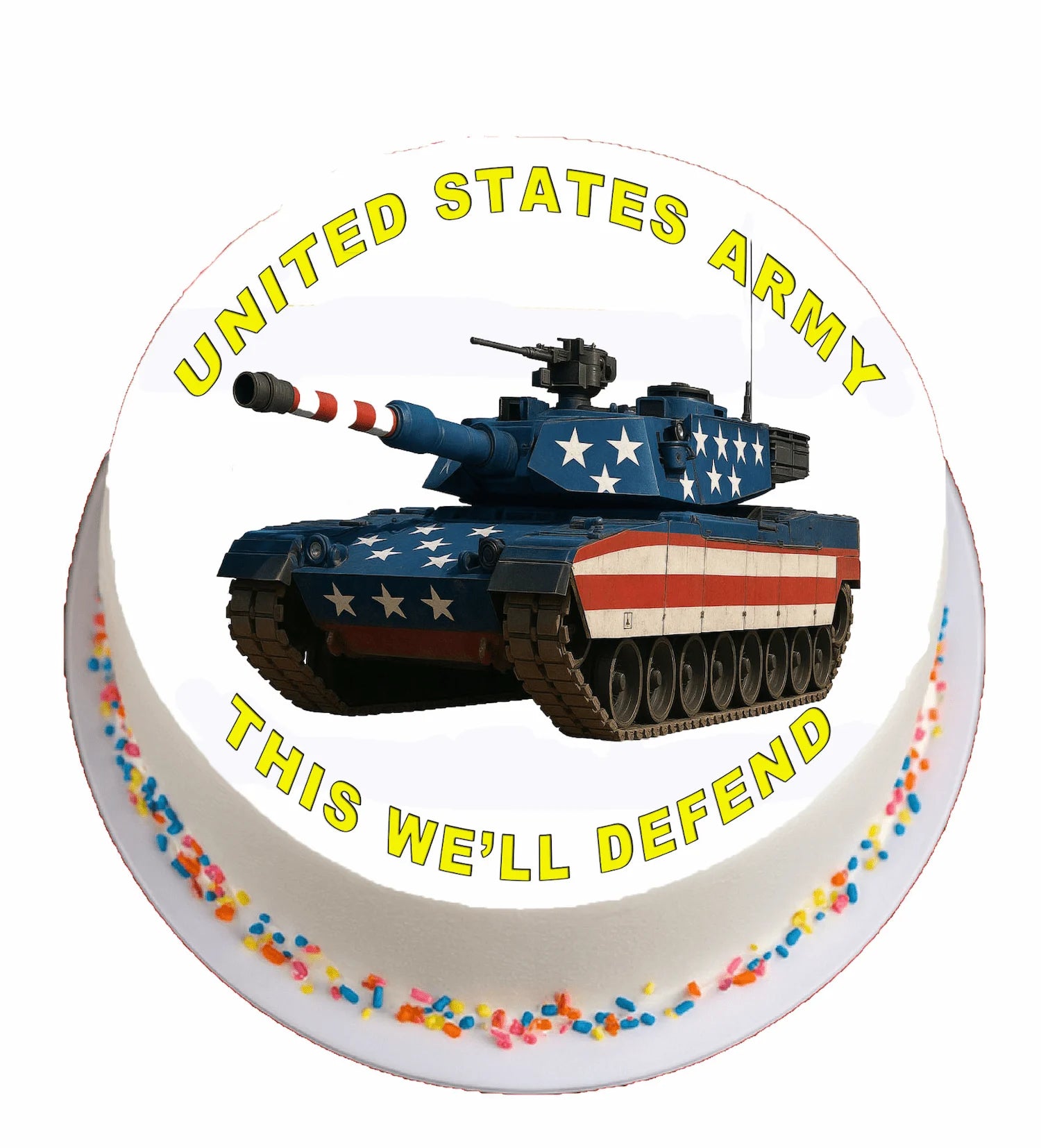 U.S. Air Force logo with American flag on a cake topper