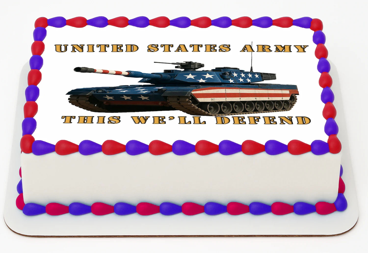 Army This We’ll Defend Edible Image Sheet Cake Topper