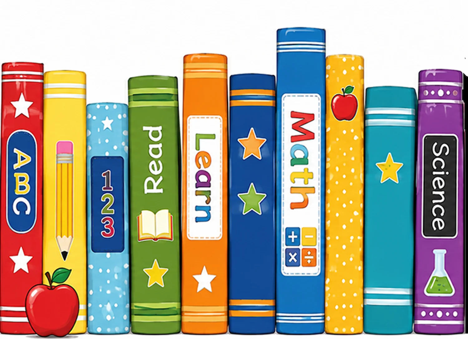Back to School Edible Image Cake Wrap Seamless Colorful Books – Icing Sheet - RA Pape Seamless Wrap