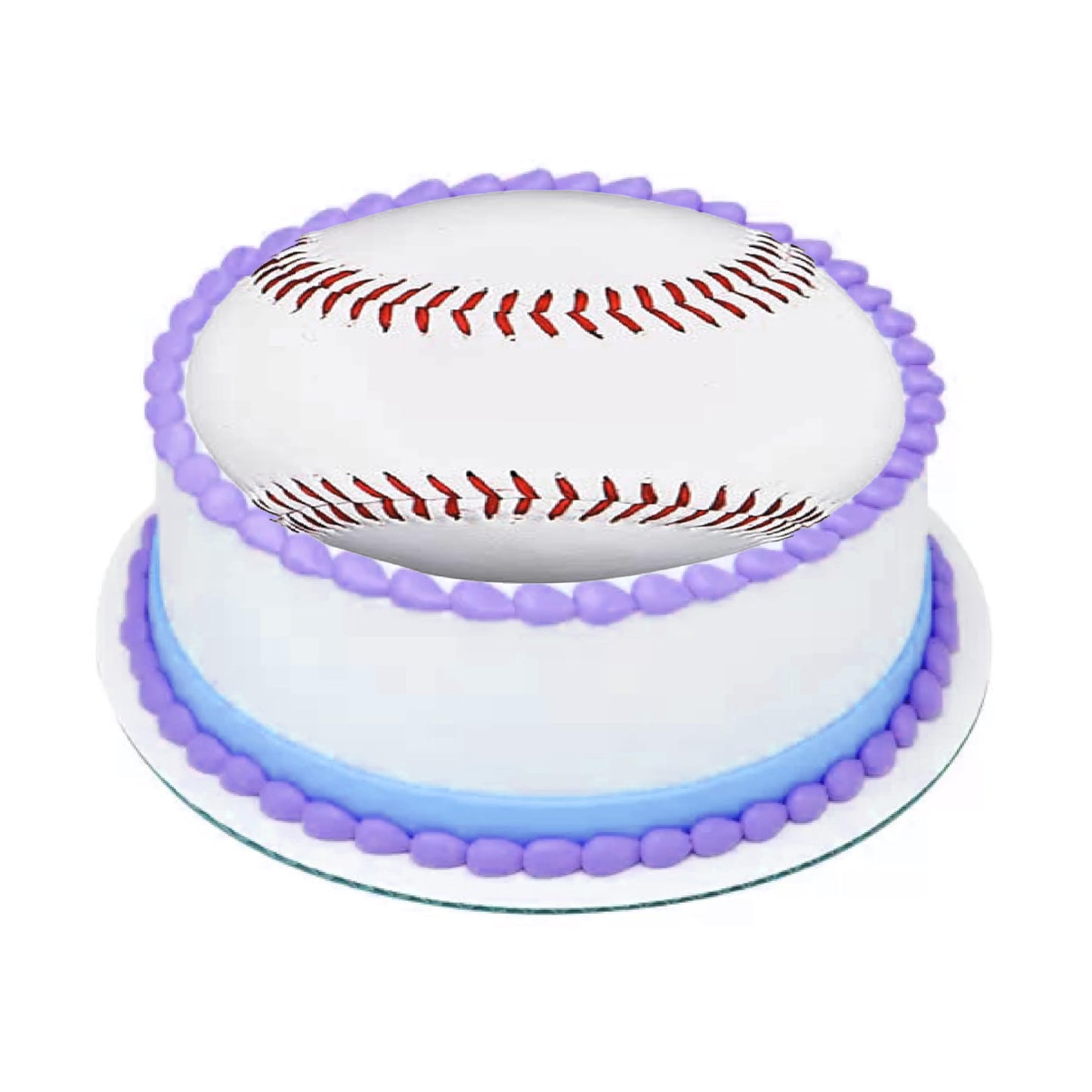 Baseball Edible Image Cake Topper - Precut Easy to use