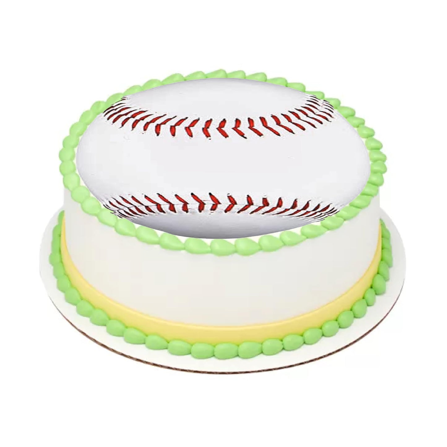 Baseball fan edible icing image cake topper