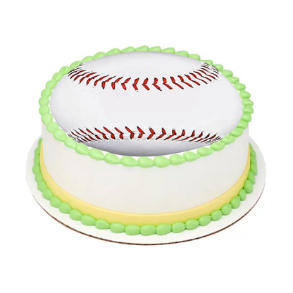 Baseball fan edible icing image cake topper
