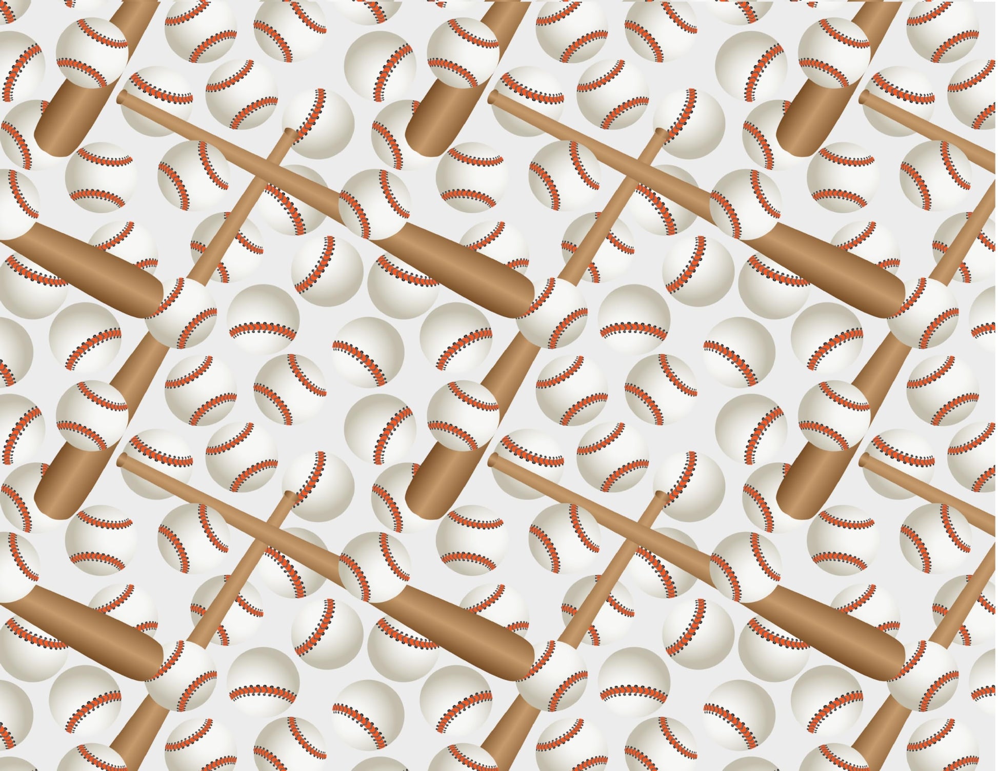 Baseball  and baseball bats on an  Edible Icing Image Sheet Cake Topper